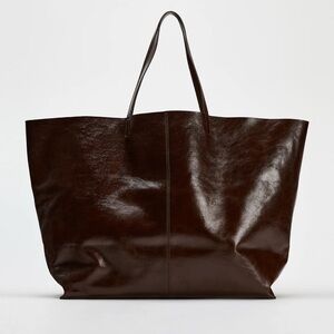 Zara Maxi Leather Tote Bag